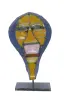 Product image 1 of the product “Small Mask on stand - Modell 3, 53cm height, sculpture from upcyceled oil barrel. ”